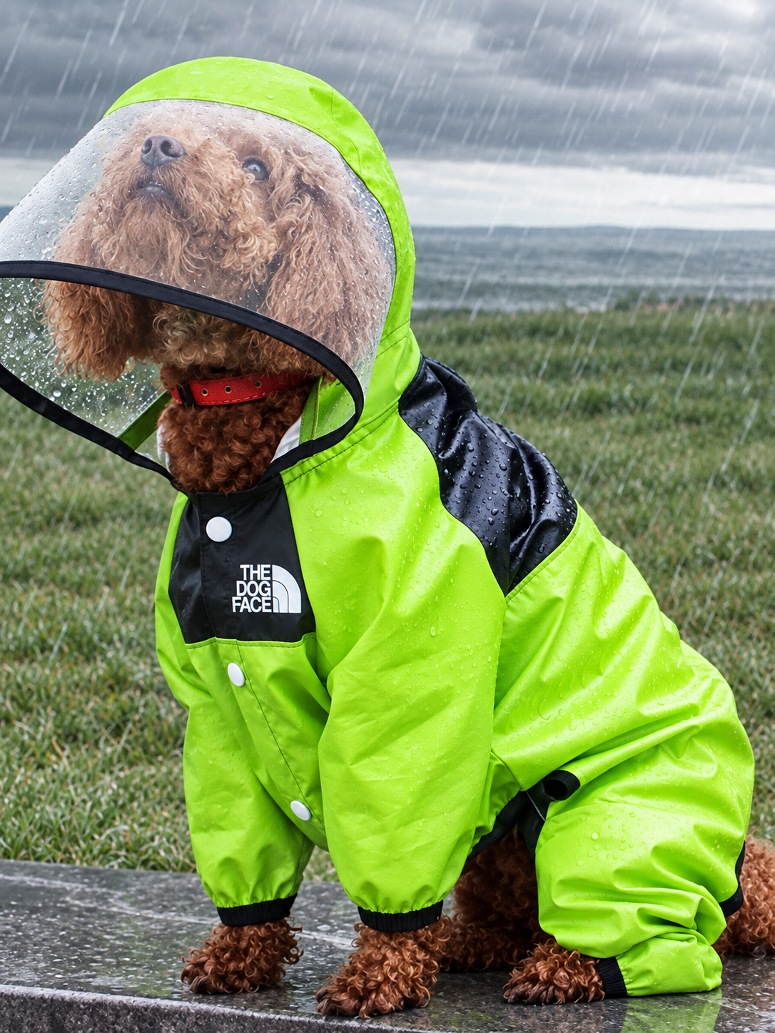 Capa de Chuva Impermeável para Cachorros - TheDogFace