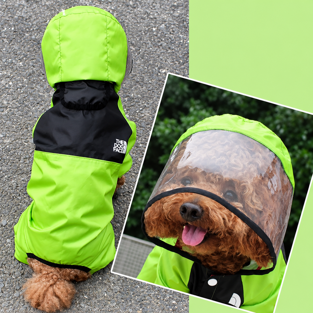 Capa de Chuva Impermeável para Cachorros - TheDogFace