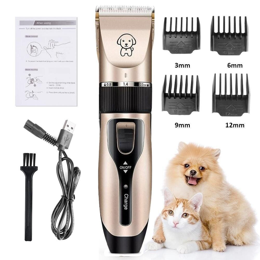 Máquina de Tosa Profissional para Cães e Gatos - Silenciosa - À Prova D'água