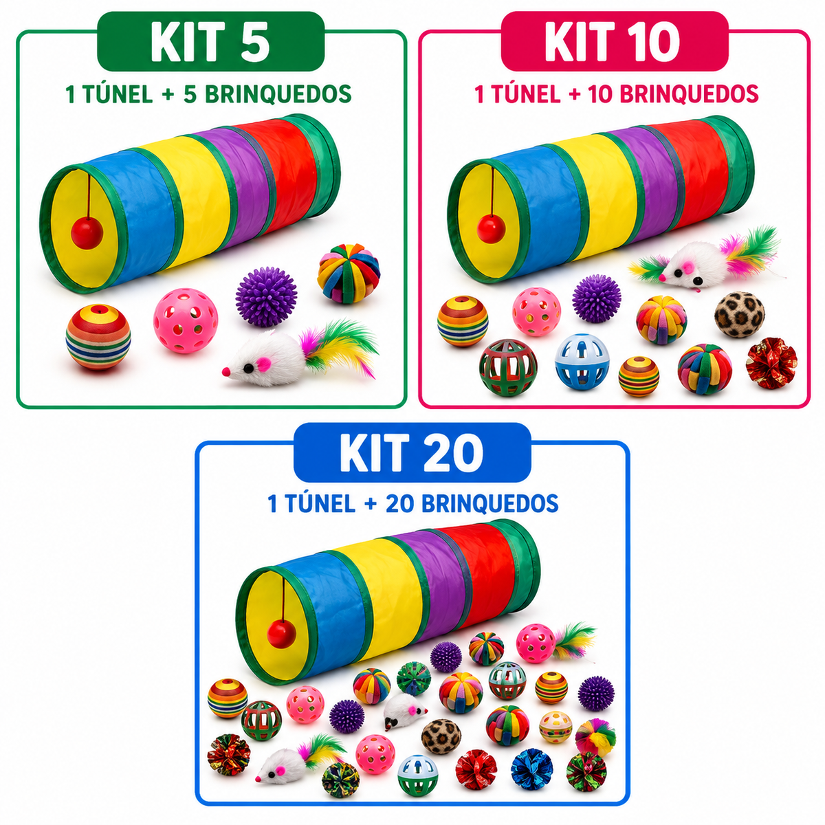 Kit Túnel Interativo para Gatos – FunPlay