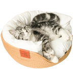 Cama de Bambu Natural para Pet com Travesseiros - Woofline