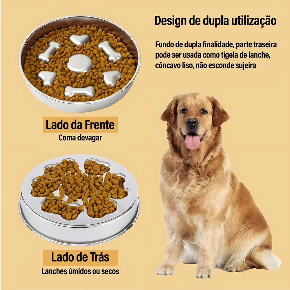 Comedouro Lento 2 em 1 para Cães – Alimentação Segura e Saudável