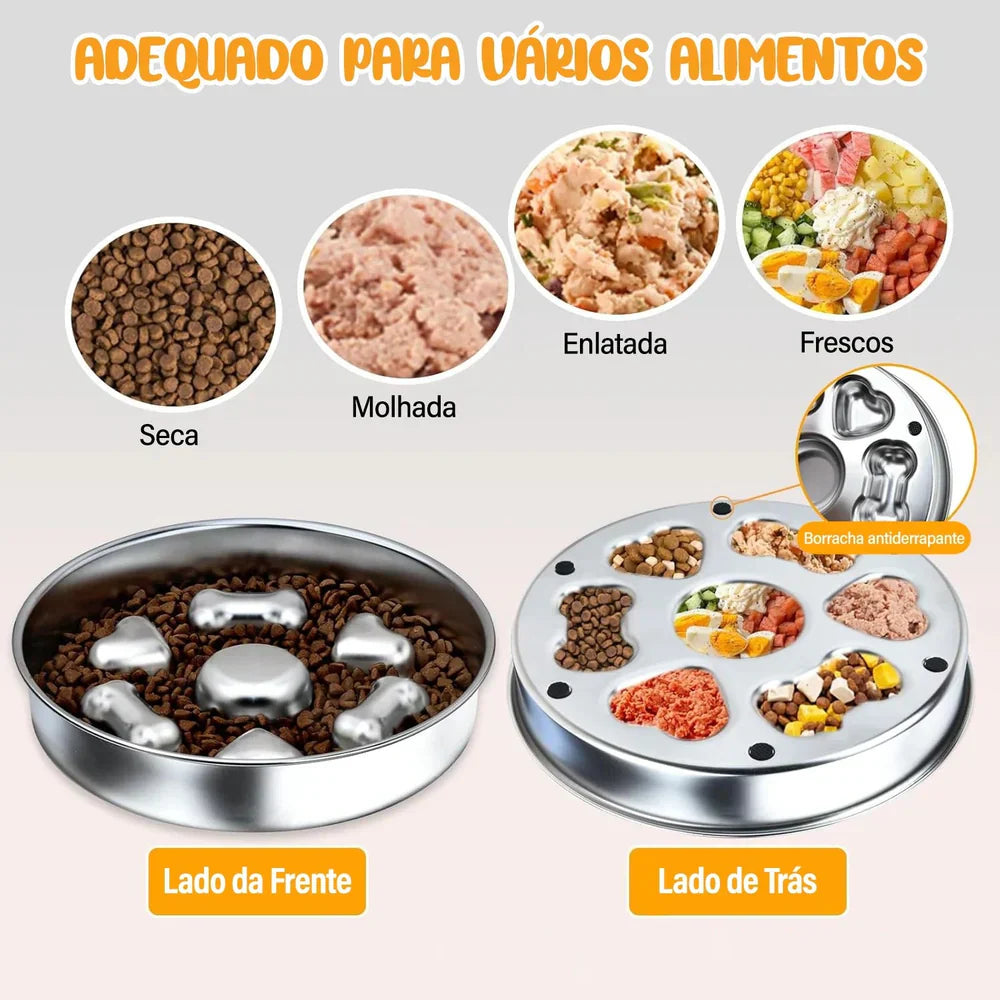 Comedouro Lento 2 em 1 para Cães – Alimentação Segura e Saudável